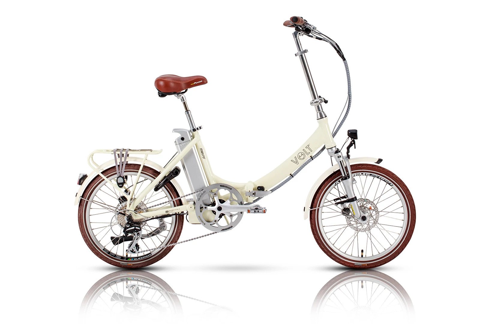 Volt Metro LS Folding E-bike straight studio photograph