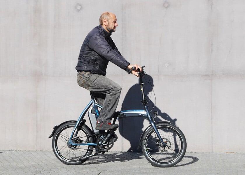 Volt Axis folding electric bike riding
