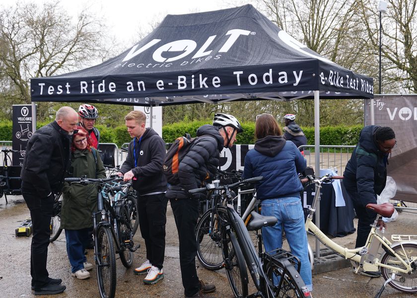 Volt tent at the Cycle Show 2023